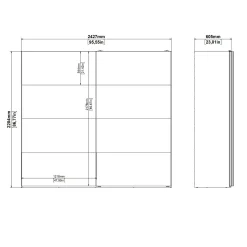 Guardaroba 2 ante Dspinos, 61x243 h220 cm,<Dmora Flash Sale