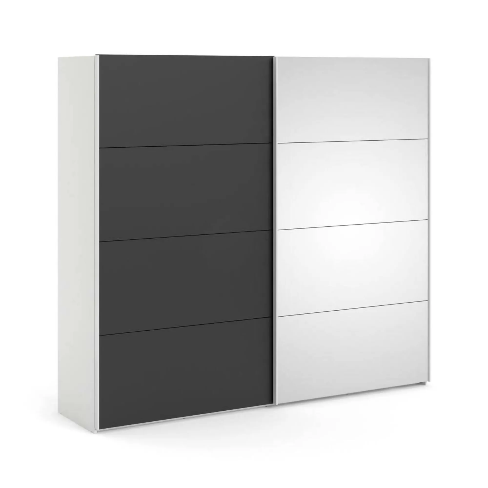 Guardaroba 2 ante Dstabil, 61x243 h220 cm, Bianco e Nero<Dmora Shop