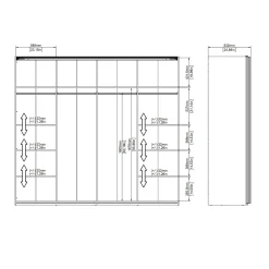 Guardaroba 2 ante Dstabil, 61x243 h220 cm,<Dmora Shop