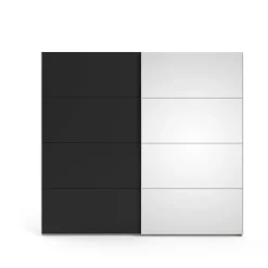 Guardaroba 2 ante Dstabil, 61x243 h220 cm, Bianco e Nero<Dmora Shop