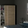 Guardaroba 2 ante Dstang, 61x150 h200 cm, Bianco e Rovere<Dmora Flash Sale