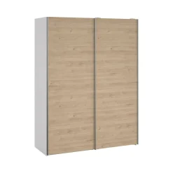 Guardaroba 2 ante Dstang, 61x150 h200 cm, Bianco e Rovere<Dmora Flash Sale