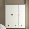 Guardaroba 3 ante Dverdell, 60x150 h200 cm, Bianco e Nero<Dmora Fashion