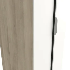 Guardaroba 2 ante Fioretta, 79x51 h203 cm, Rovere e Bianco opaco<Dmora Clearance