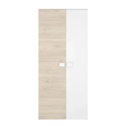 Guardaroba 2 ante Firmin, 90x53 h202 cm, Bianco e Rovere<Dmora Best Sale