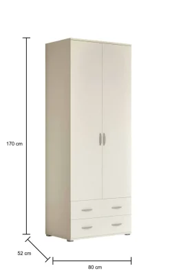 Guardaroba 2 ante Haishen, 80x0h170 cm,<Dmora Online