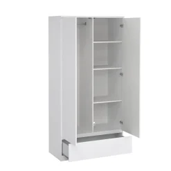 Guardaroba 2 ante Kab, 99x50 h201 cm, Bianco<Dmora Fashion