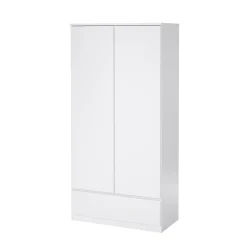 Guardaroba 2 ante Kab, 99x50 h201 cm, Bianco<Dmora Fashion