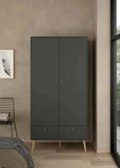Guardaroba 2 ante Kahina, 58x99 h200 cm,<Dmora Sale