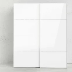 Guardaroba 2 ante London, 182x62 h220 cm, Bianco<Dmora Shop