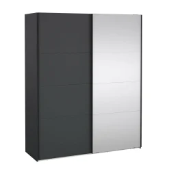 Guardaroba 2 ante Malakas, 65x179 h220 cm, e Trasparente<Dmora Discount