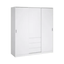 Guardaroba 3 ante Mathieu, 60x177 h200 cm, Bianco<Dmora Best Sale