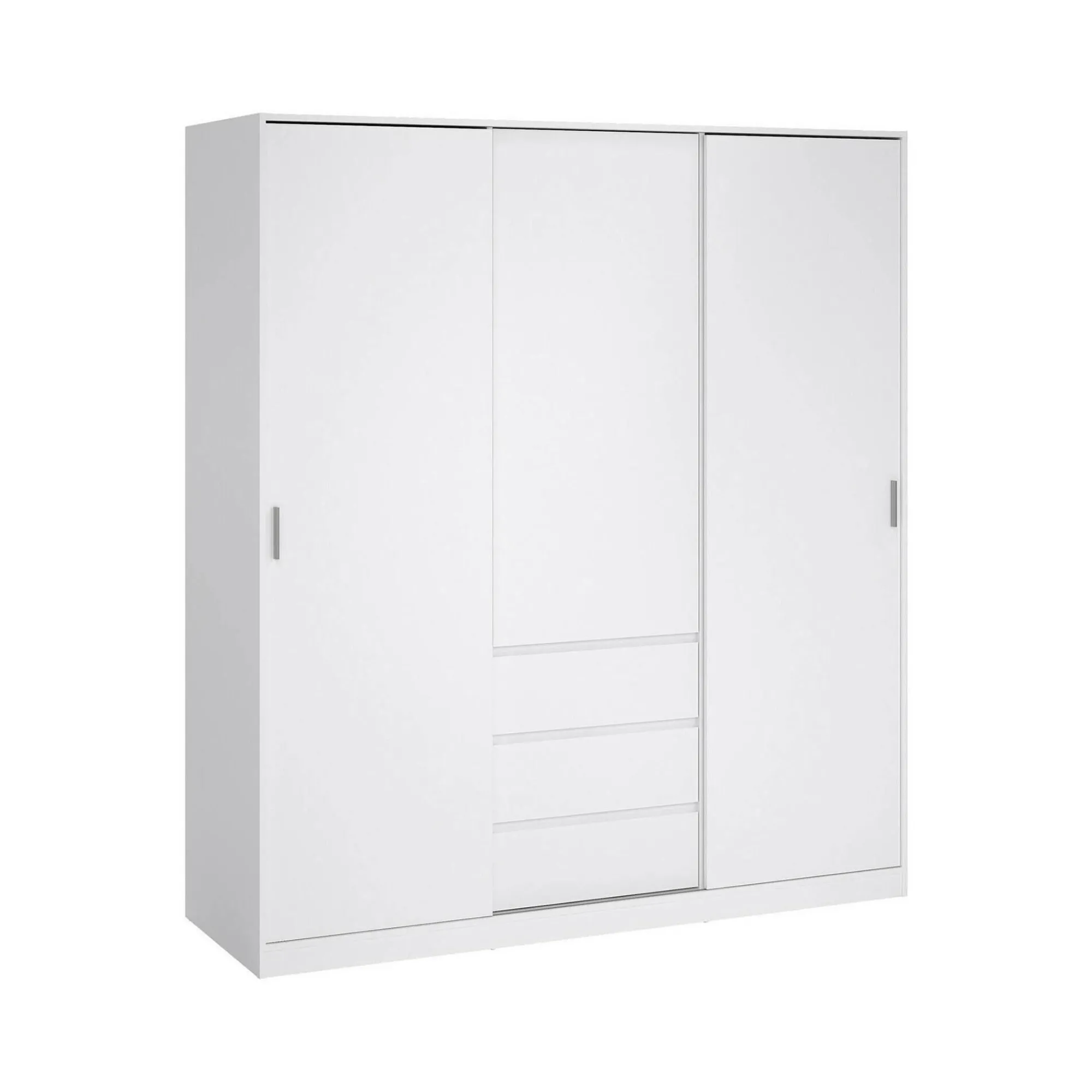 Guardaroba 3 ante Mathieu, 60x177 h200 cm, Bianco<Dmora Best Sale