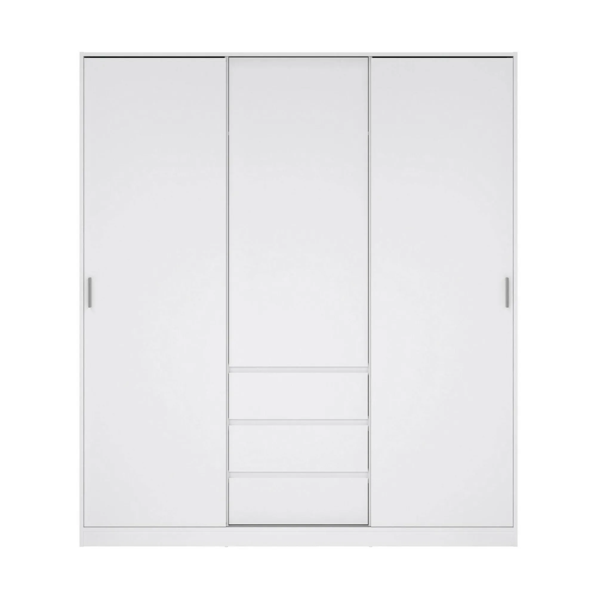 Guardaroba 3 ante Mathieu, 60x177 h200 cm, Bianco<Dmora Best Sale