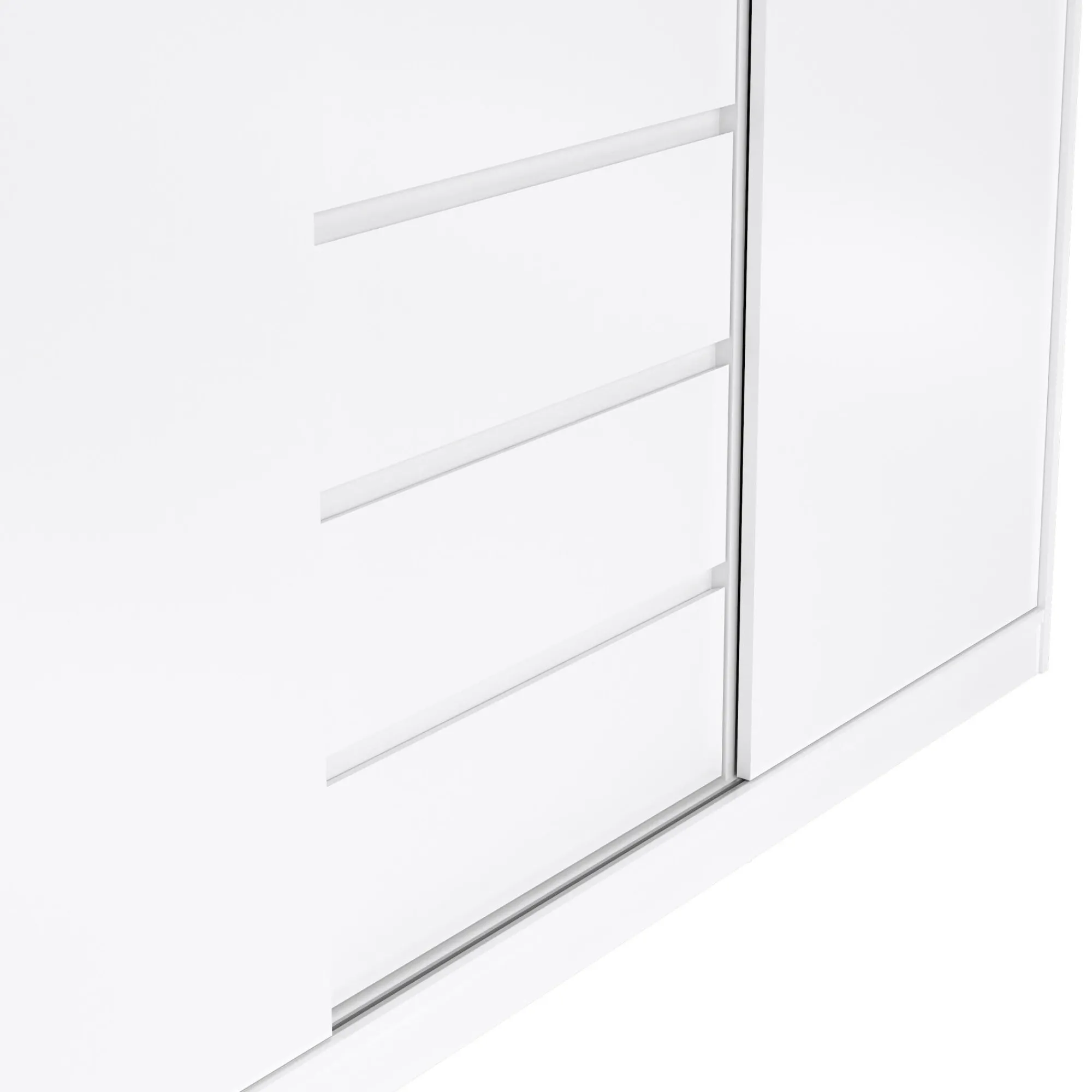 Guardaroba 3 ante Mathieu, 60x177 h200 cm, Bianco<Dmora Best Sale