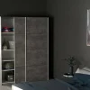 Guardaroba 2 ante Maurice, 61x150 h200 cm, Bianco e Grigio<Dmora Best