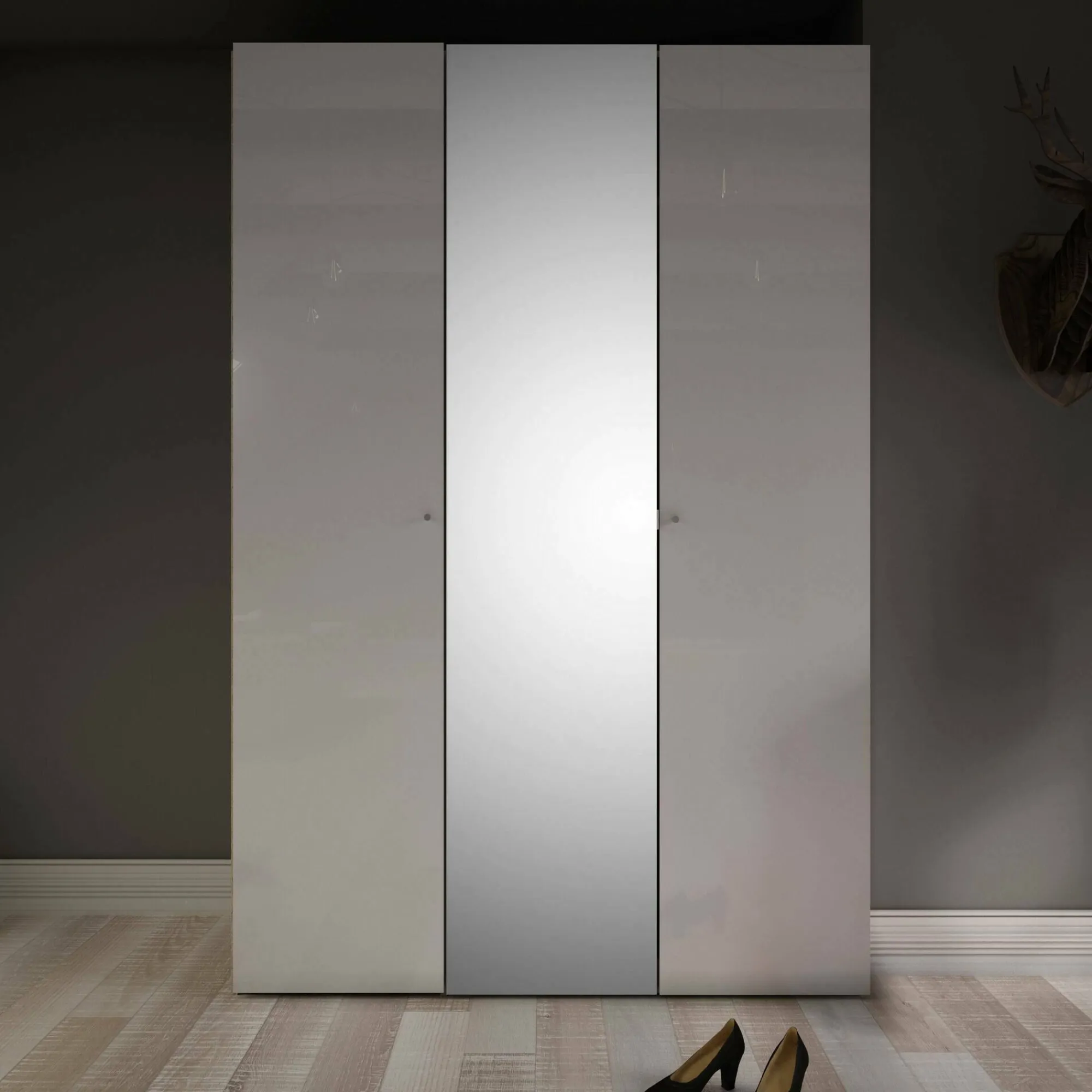 Guardaroba 3 ante Megi, 147x60 h219 cm, Quercia e Bianco<Dmora Sale