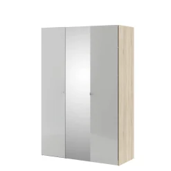 Guardaroba 3 ante Megi, 147x60 h219 cm, Quercia e Bianco<Dmora Sale