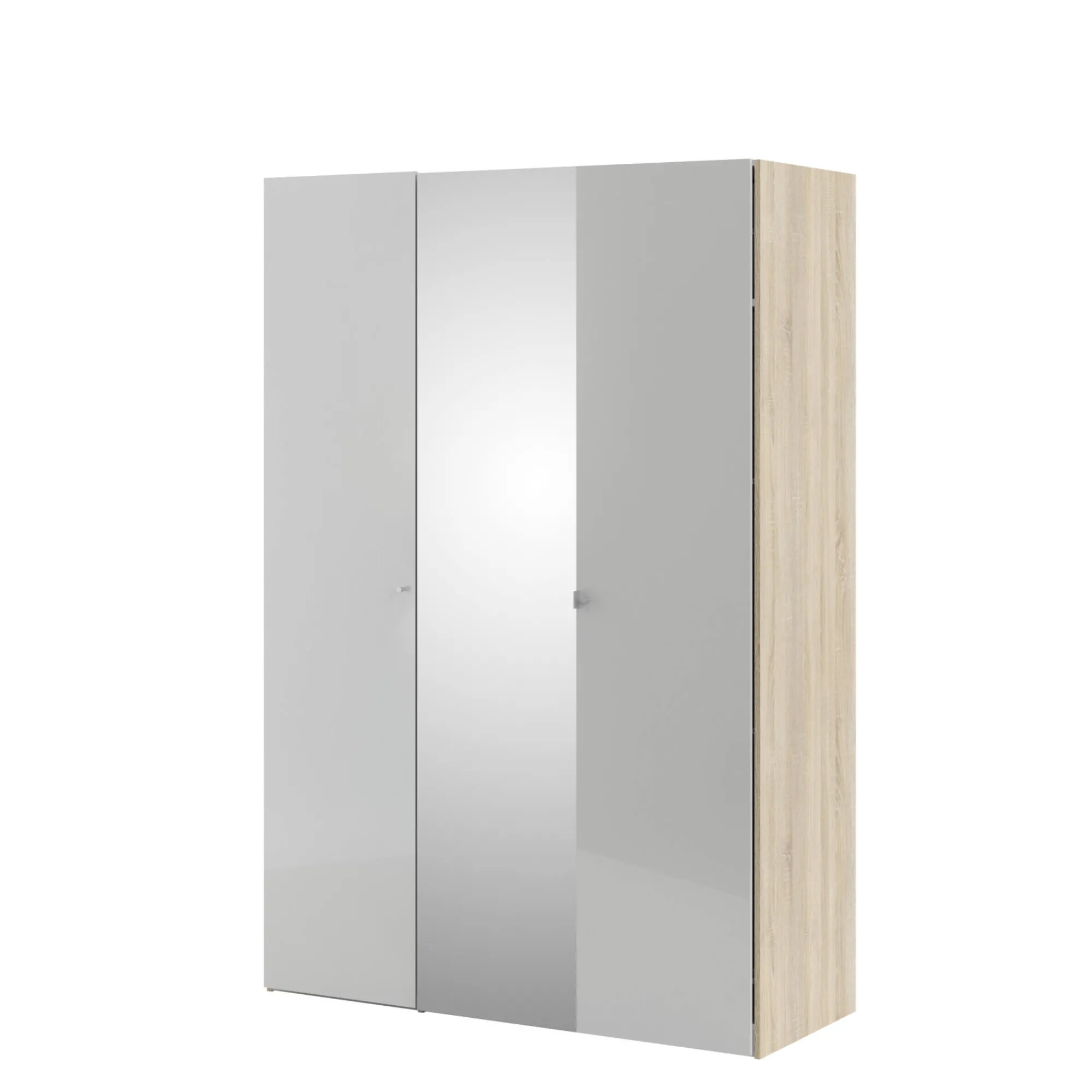 Guardaroba 3 ante Megi, 147x60 h219 cm, Quercia e Bianco<Dmora Sale