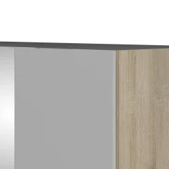 Guardaroba 3 ante Megi, 147x60 h219 cm, Quercia e Bianco<Dmora Sale