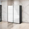 Guardaroba 2 ante Paeng, 61x182 h220 cm, Nero e Bianco<Dmora Shop