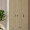 Guardaroba 3 ante Pama, 120x52h170 cm, Bianco e Rovere<Dmora Hot
