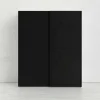 Guardaroba 2 ante Portlouis, 62x182 h220 cm, Bianco e Nero<Dmora Best Sale