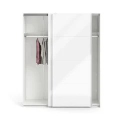 Guardaroba 2 ante Portlouis, 182x62 h220 cm, Bianco<Dmora Best