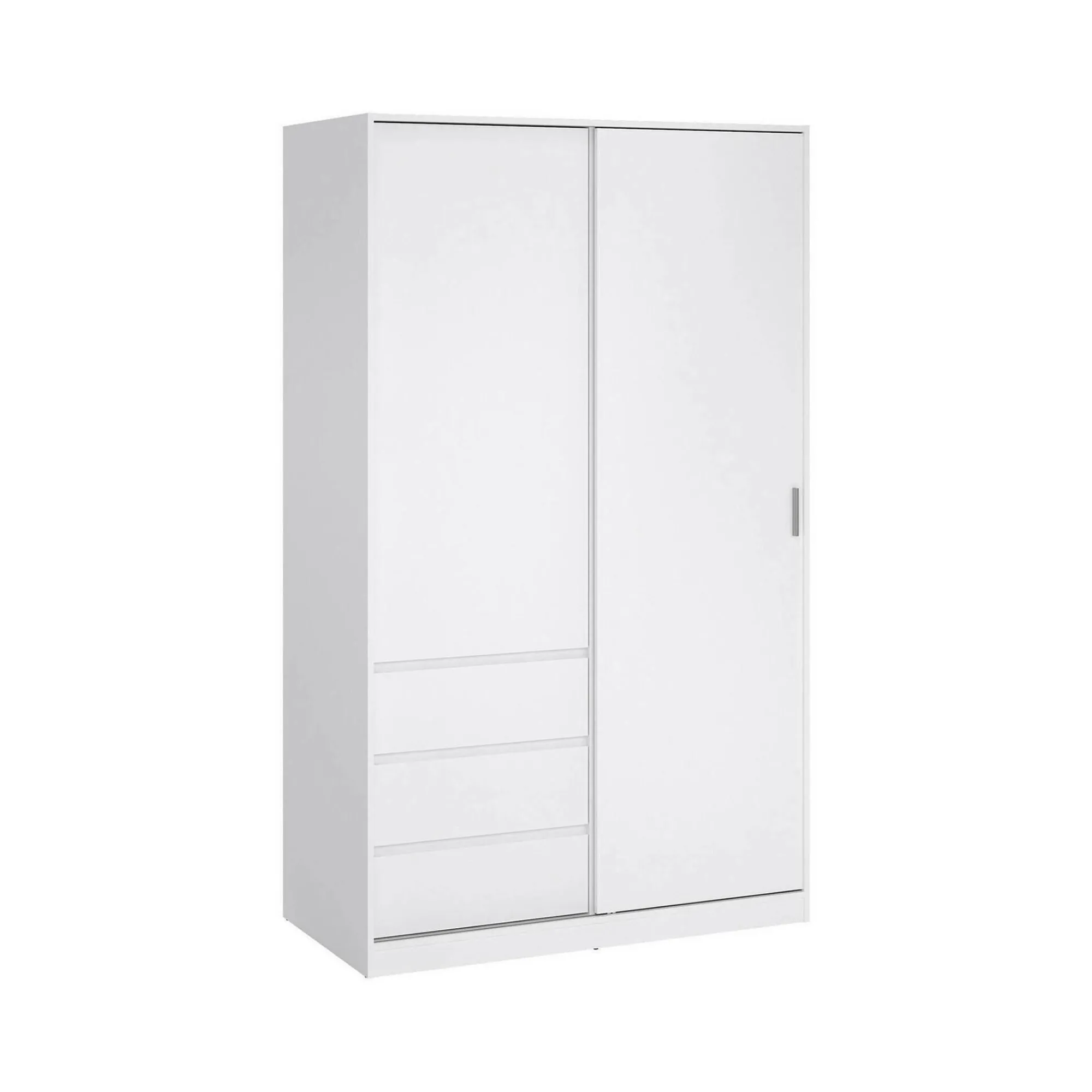 Guardaroba 2 ante Sanjose, 60x119 h200 cm, Bianco<Dmora Clearance