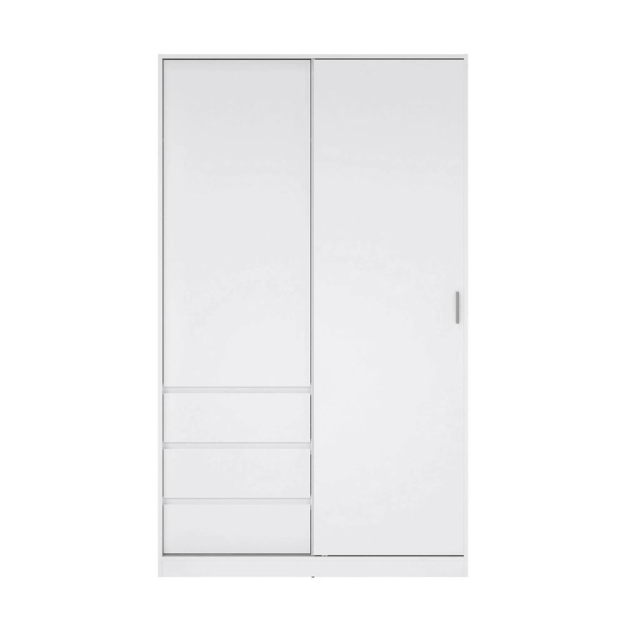 Guardaroba 2 ante Sanjose, 60x119 h200 cm, Bianco<Dmora Clearance