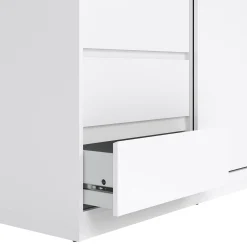 Guardaroba 2 ante Sanjose, 60x119 h200 cm, Bianco<Dmora Clearance