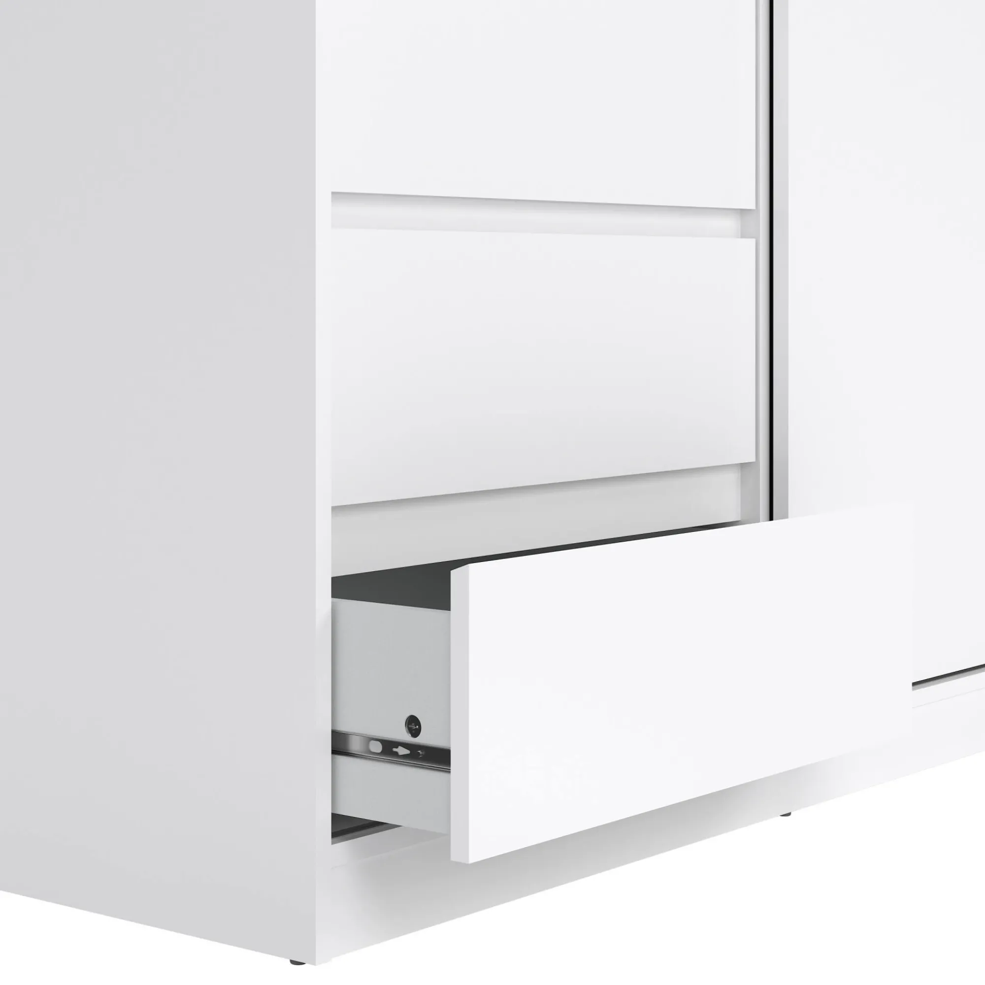 Guardaroba 2 ante Sanjose, 60x119 h200 cm, Bianco<Dmora Clearance