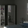 Guardaroba 2 ante Seraphine, 61x150 h200 cm, Bianco e Nero<Dmora Hot