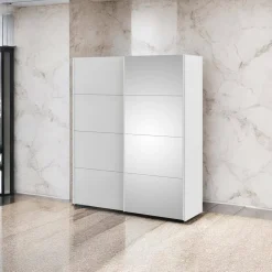 Guardaroba 2 ante Seraphin, 61x182 h220 cm, Bianco<Dmora Clearance