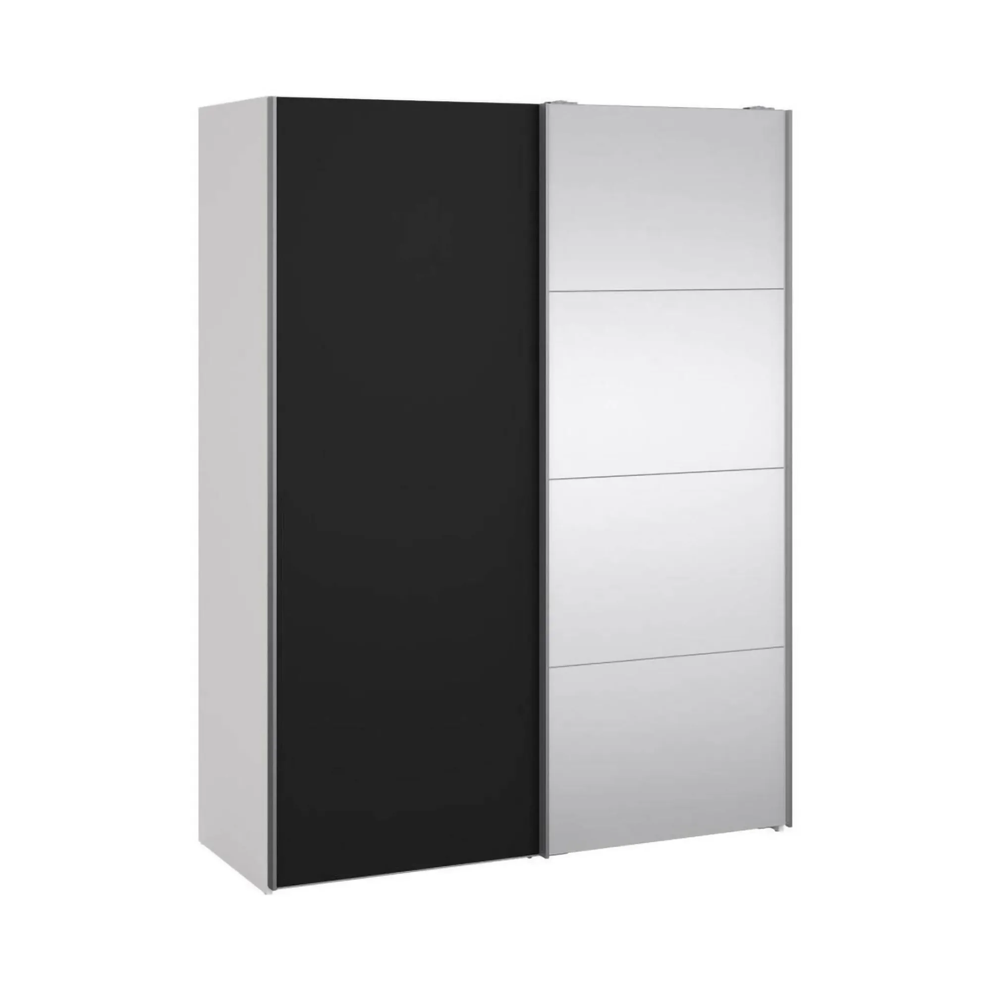 Guardaroba 2 ante Seraphine, 61x150 h200 cm, Bianco e Nero<Dmora Hot