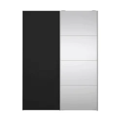 Guardaroba 2 ante Seraphine, 61x150 h200 cm, Bianco e Nero<Dmora Hot