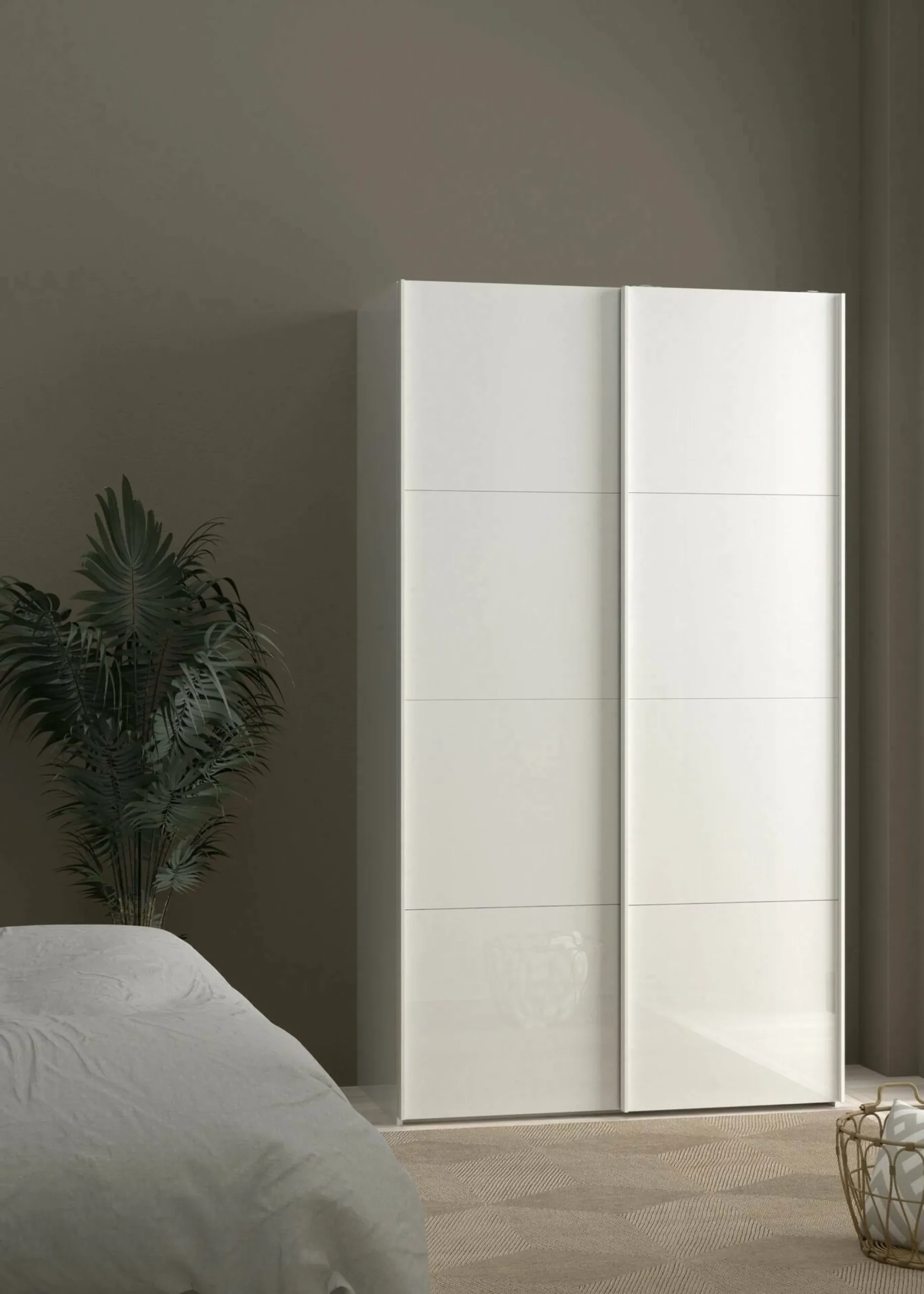 Guardaroba 2 ante Severin, 62x122 h220 cm, Bianco<Dmora New
