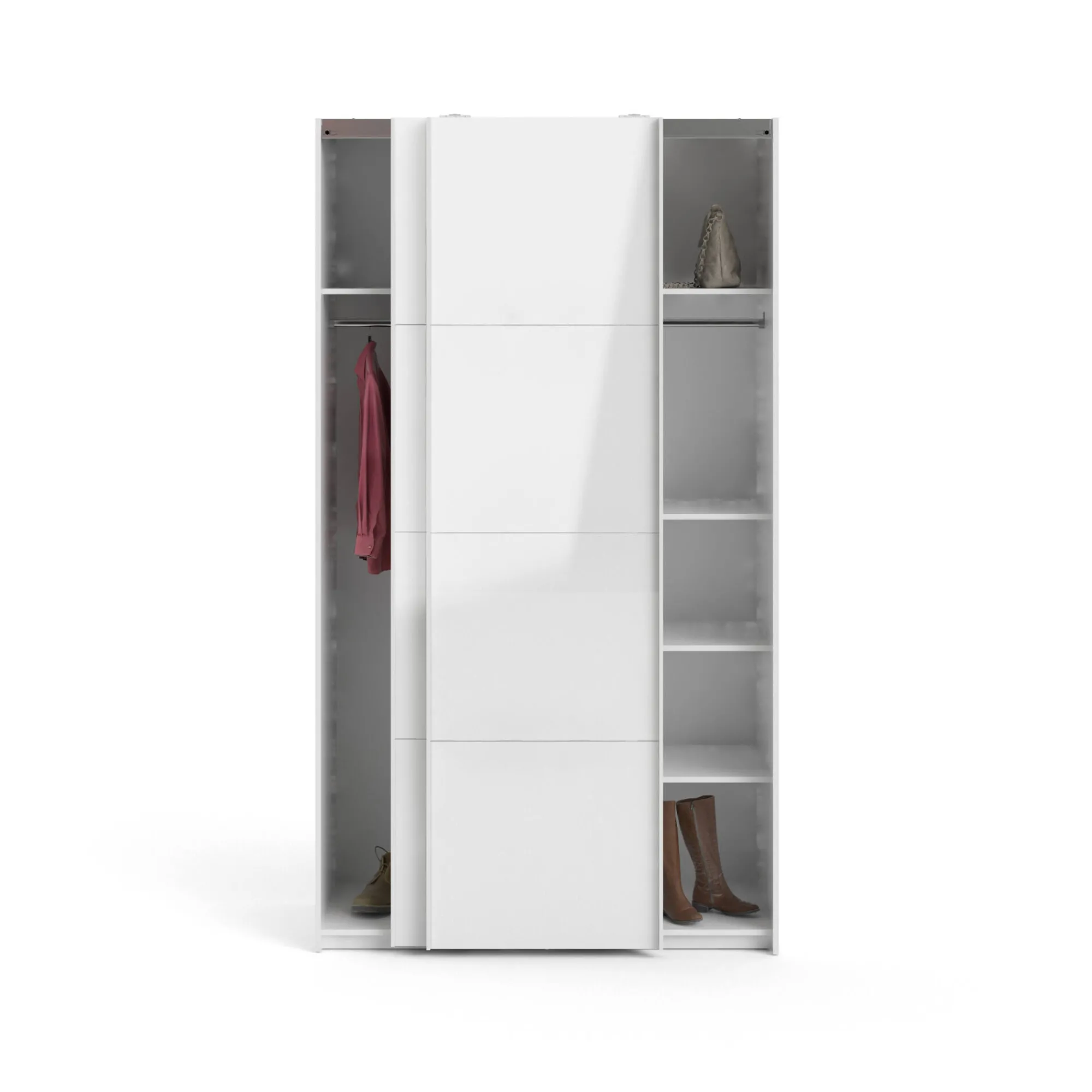 Guardaroba 2 ante Severin, 62x122 h220 cm, Bianco<Dmora New