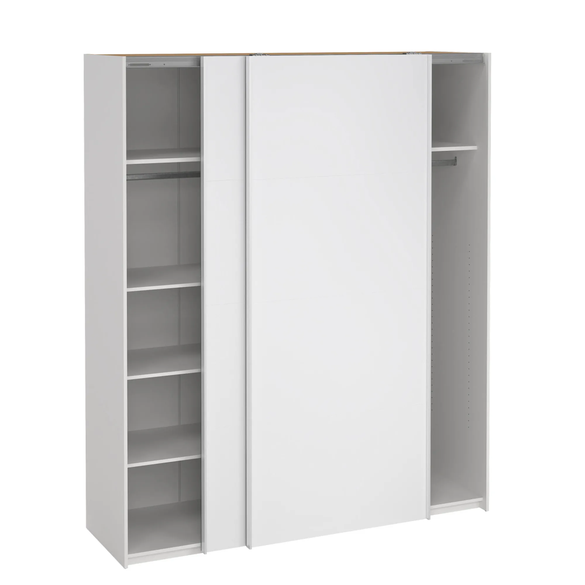 Guardaroba 2 ante Taxus, 61x182 h220 cm, Bianco<Dmora Discount