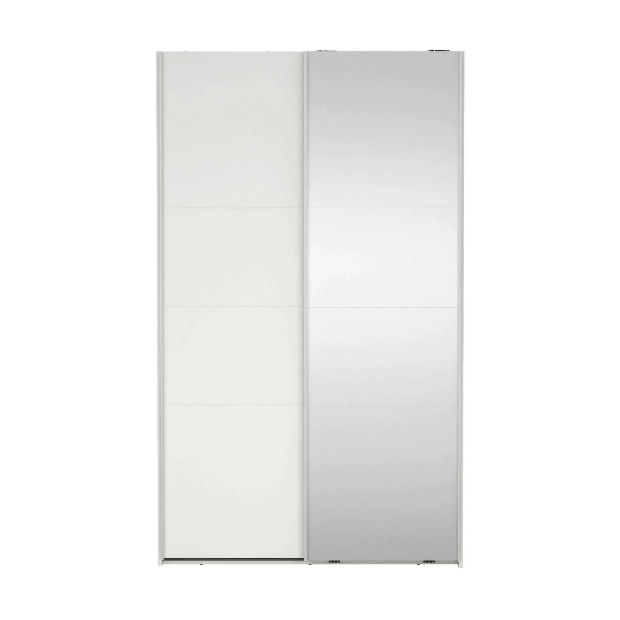 Guardaroba 2 ante Teheran, 65x119 h200 cm, Bianco e Trasparente<Dmora Best