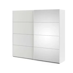 Guardaroba 2 ante Tobie, 61x243 h220 cm, Bianco<Dmora Discount