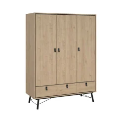 Guardaroba 3 ante Virgil, 60x150 h200 cm,<Dmora Cheap