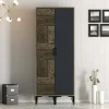 Guardaroba 2 ante Weng, 80x201h48 cm, Noce e Antracite<Dmora Flash Sale