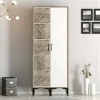 Guardaroba 2 ante Weng, 80x201h48 cm, Noce e Bianco<Dmora New