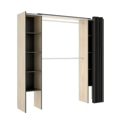 Guardaroba Acron, 180x50h205 cm, Rovere e Grigio<Dmora Hot