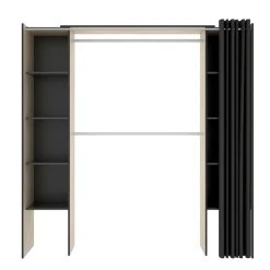 Guardaroba Acron, 180x50h205 cm, Rovere e Grigio<Dmora Hot