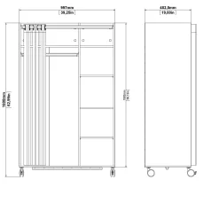 Guardaroba grande Alfango, 100x48 h160 cm,<Dmora Flash Sale