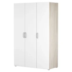 Guardaroba grande Dania, 119x51 h185 cm, Rovere e Bianco opaco<Dmora Store