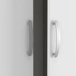 Guardaroba grande Dania, 119x51 h185 cm, Rovere e Bianco opaco<Dmora Store