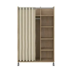Guardaroba grande Dsesi, 48x100 h160 cm, Rovere e Beige<Dmora Best Sale